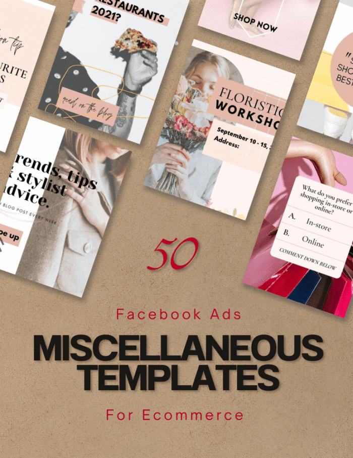 50 Ecom Miscellaneous Canva Templates for Facebook Ads - Image 1
