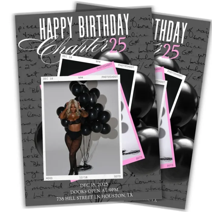 Aesthetic Birthday Invitation Template - Image 1
