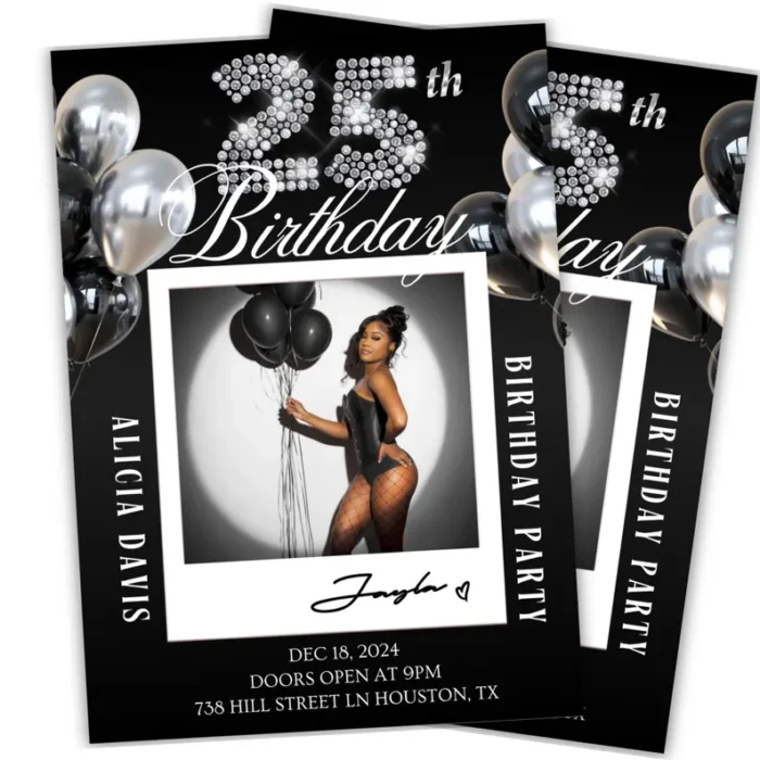 Aesthetic Birthday Invitation Template - Image 1