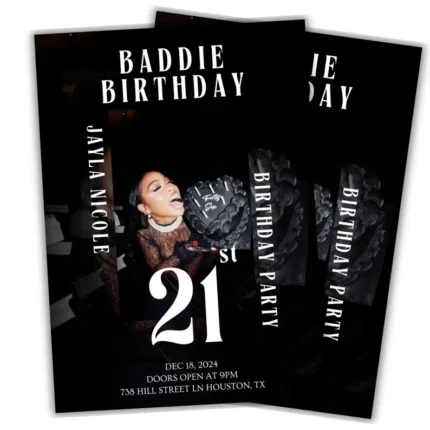 Baddie Birthday Invitation Template