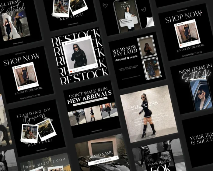 Black Instagram Templates - Image 1