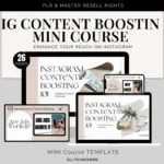 Boosting Content On Instagram Mini Course – MRR Canva Guide
