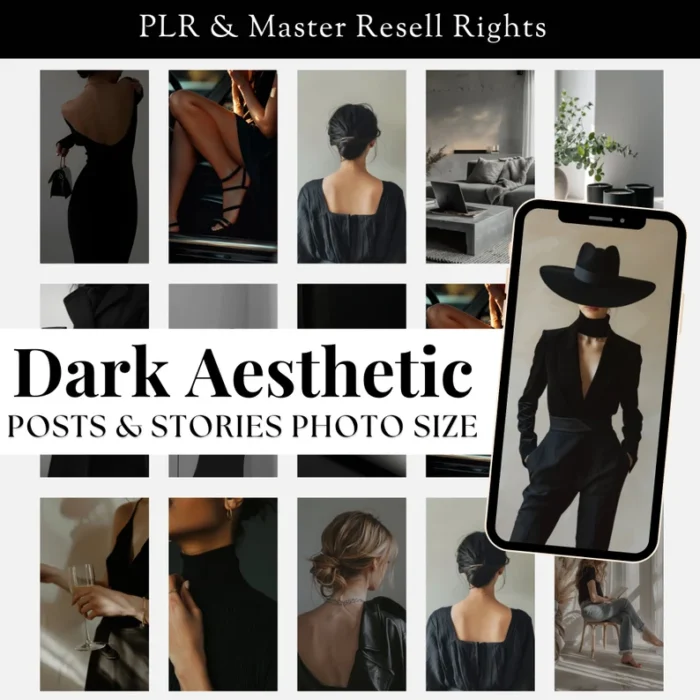 Dark Aesthetic Reels Stock Images with MRR