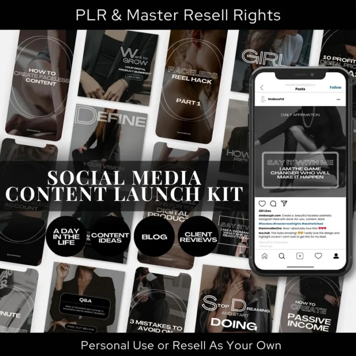 Dark Aesthetic Social Media Templates
