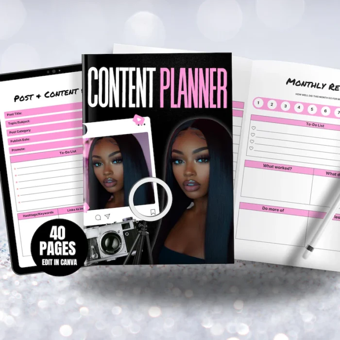 Editable Canva Content Planner - Image 1