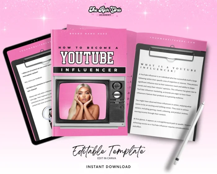 Editable PLR YouTube Influencer eBook Template - Image 1