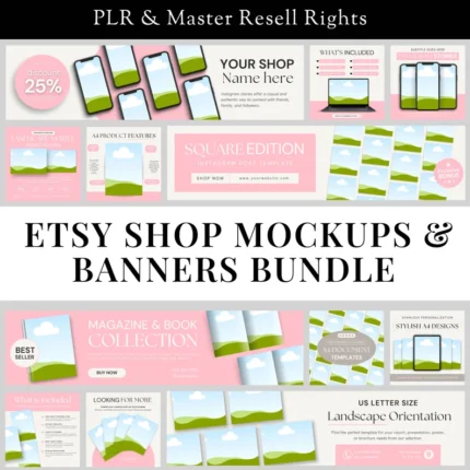 Etsy Listing Templates – Canva Mockups, Banners & Branding Kit