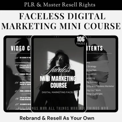 Faceless Digital Marketing Course eBook with Master Resell Rights