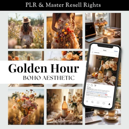 Golden Hour Boho Aesthetic Stock Photos