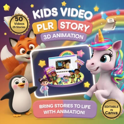 Kids Video PLR Story - Editable Canva Templates Pack