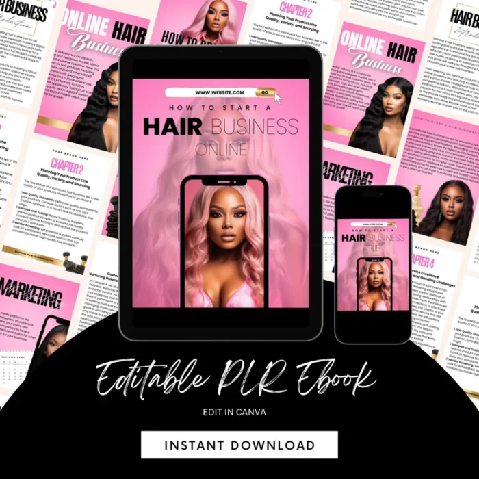 Online Hair Business PLR eBook - Image 1