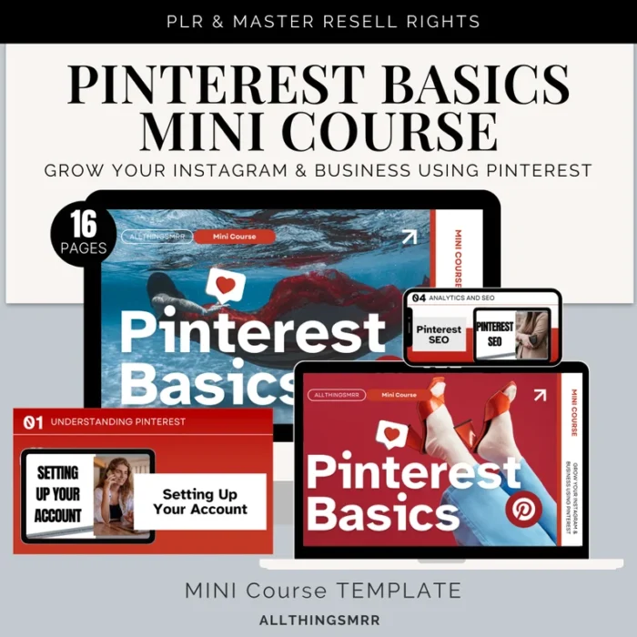Pinterest Basics MINI Course with MRR + Canva Guide
