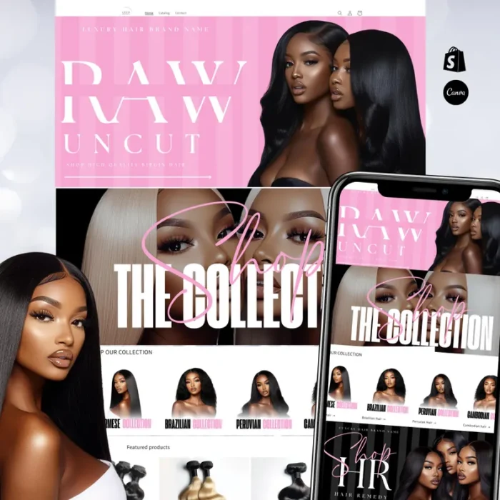 Shopify Theme Website for Hair & Beauty Brands - Image 1