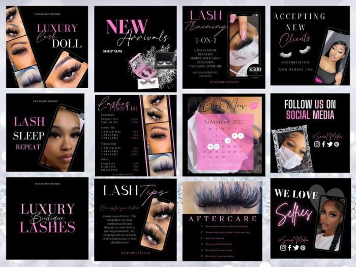 Stunning Lash Flyer Templates - Image 1