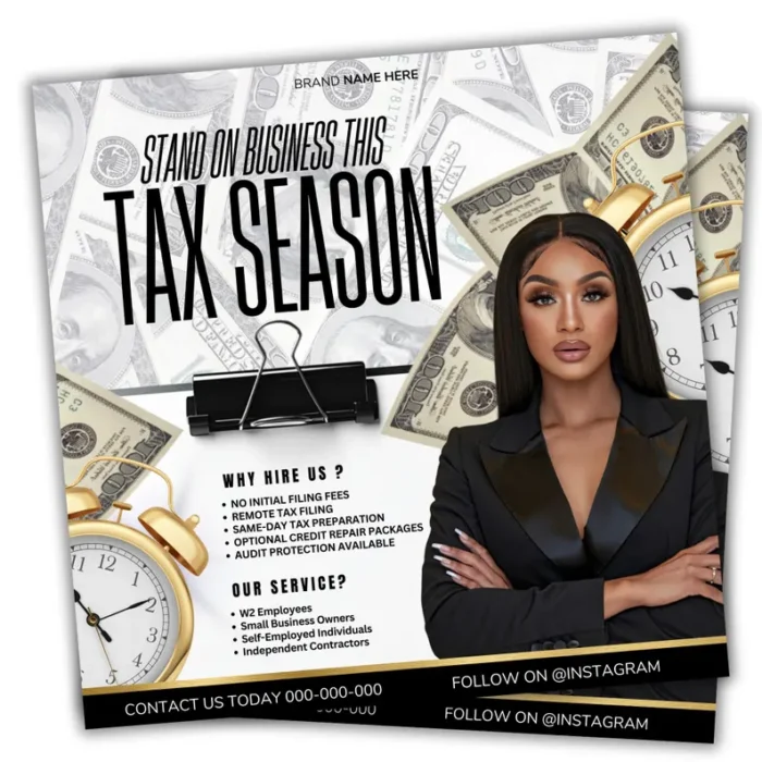 Tax Season Flyer Instant Download - Image 1