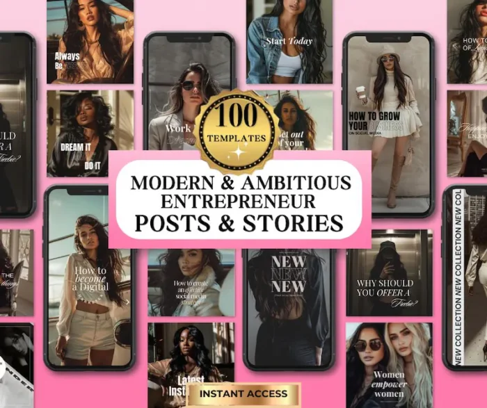 Entrepreneur Templates for Instagram Posts & Stories