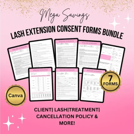 Lash Business with Polished Eyelash Consultation Forms