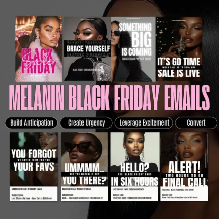 Melanin Black Friday Sales Promo Emails with Master Resell Rights