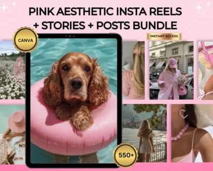 Pink Aesthetic Faceless Reels Bundle