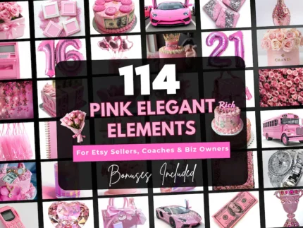 Pink Elegant Graphic Elements Pack