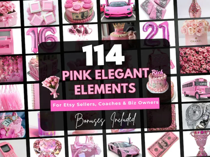 Pink Elegant Graphic Elements Pack
